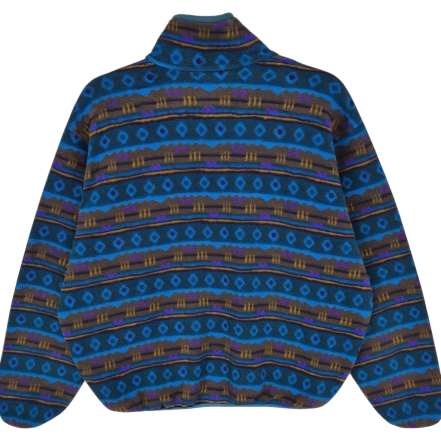 Vintage LL Bean 90's Blue Fleece Zip Jumper Size L