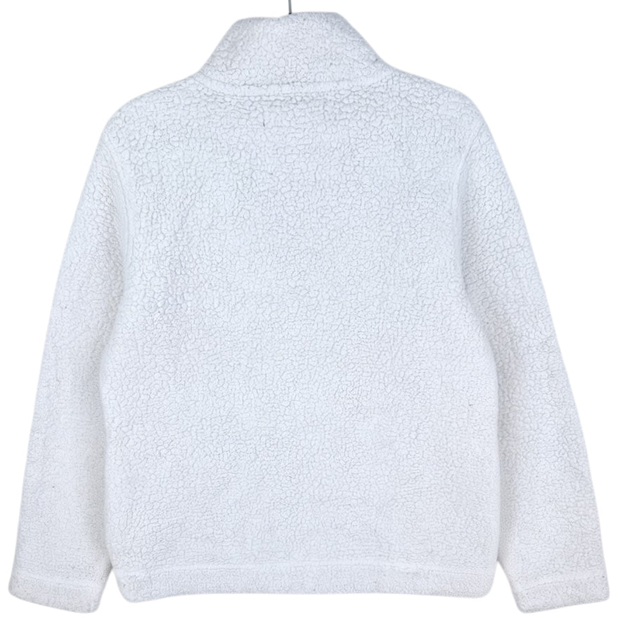 Tommy Hilfiger White Quarter Zip Fleece Jumper Size M