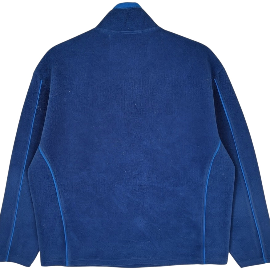 NHL Winnipeg Jets Dark Blue Embroidered Quarter Zip Fleece Jumper Size L