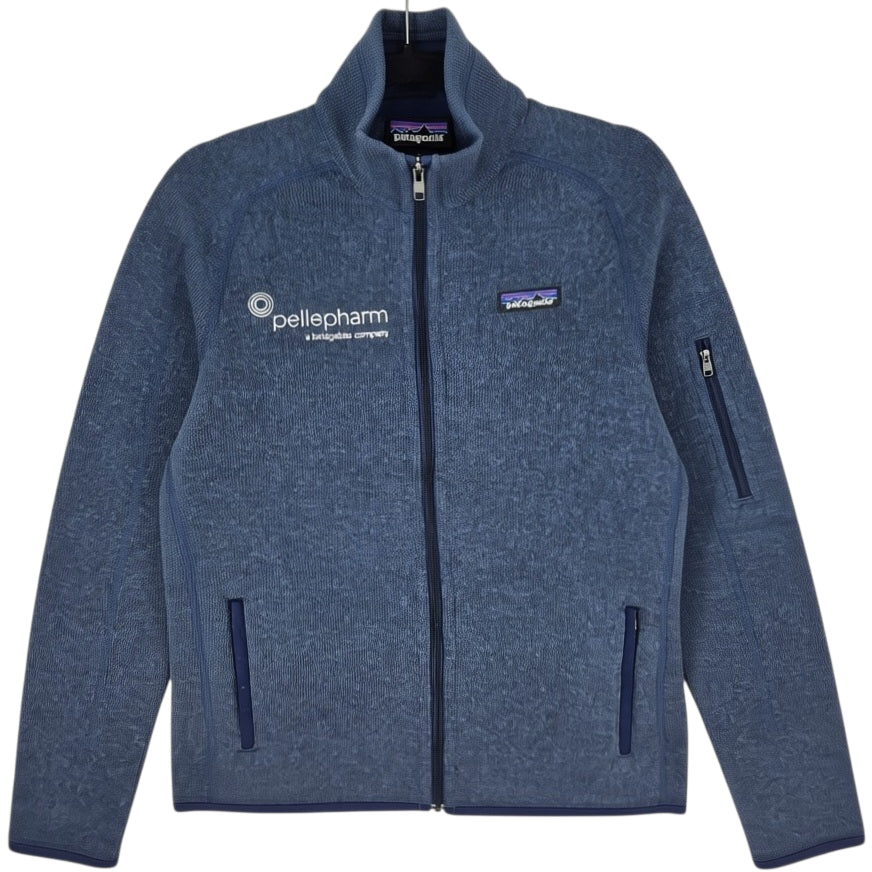 Patagonia Womens Steel Blue Fleece Zip Jumper Size S