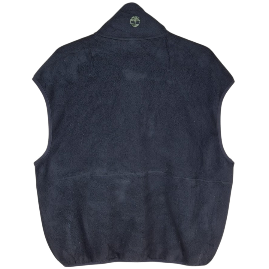Vintage Timberland 90's Black USA Made Fleece Vest Size XL