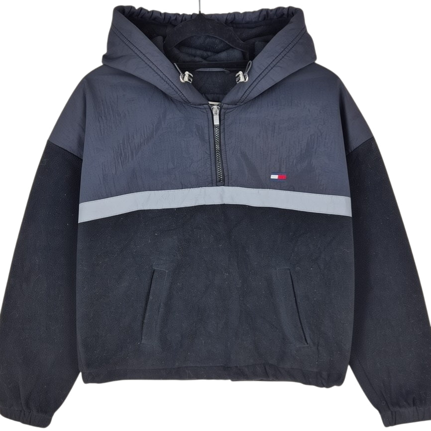 Tommy Hilfiger Sport Womens Black Hooded Fleece Jumper Size M