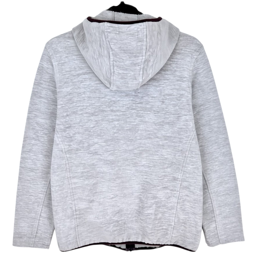 New Balance Light Grey Slim Hooded Fleece Zip Jumper Size L