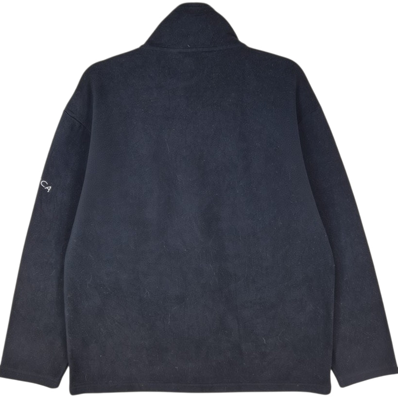 Nautica Black Quarter Zip Fleece Jumper Size M