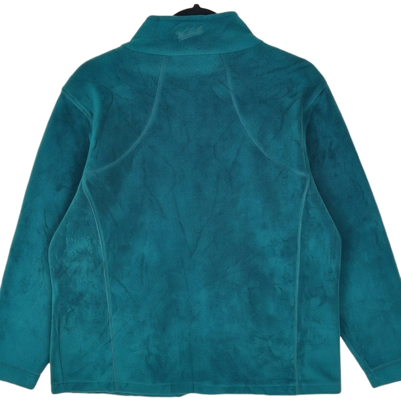 Woolrich Womens Green Fleece Zip Jumper Size XL