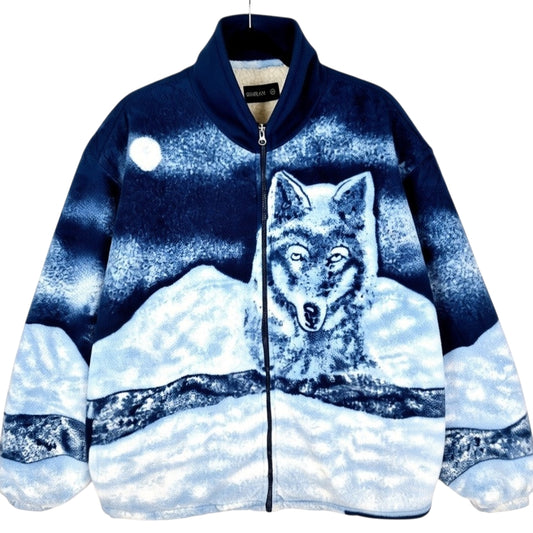 Vintage Simran 90's Blue Insulated Arctic Fleece Jacket Size 2XL