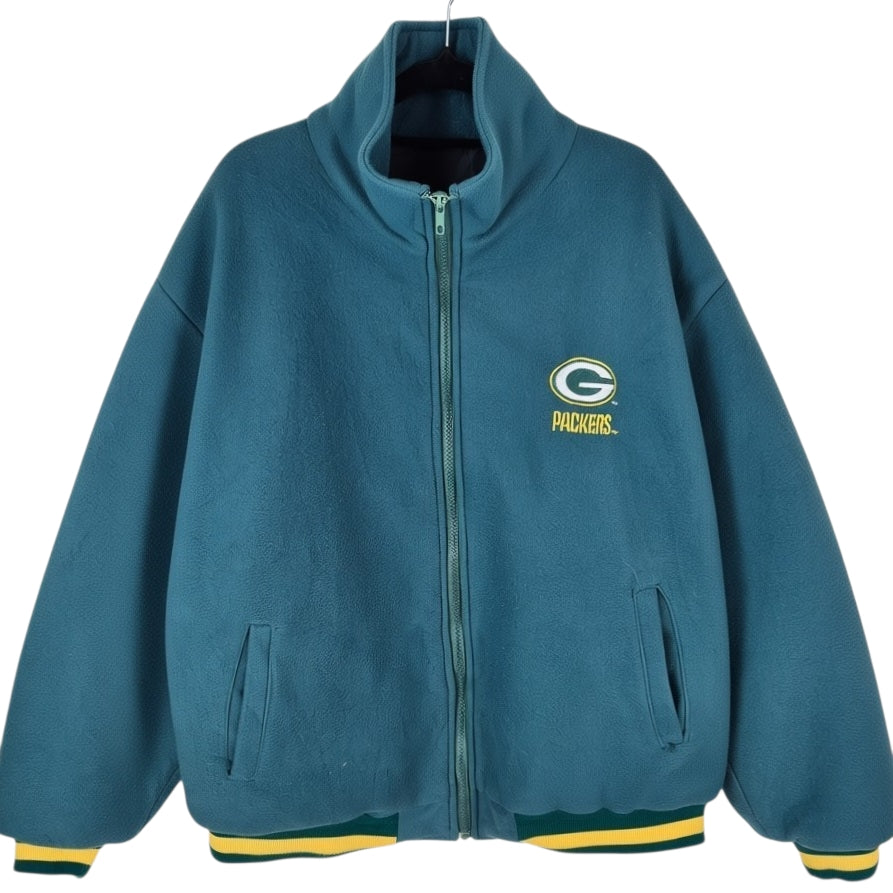 Vintage Pro Elite Green Bay Packers 90's Green Quilted Fleece Jacket Size XL