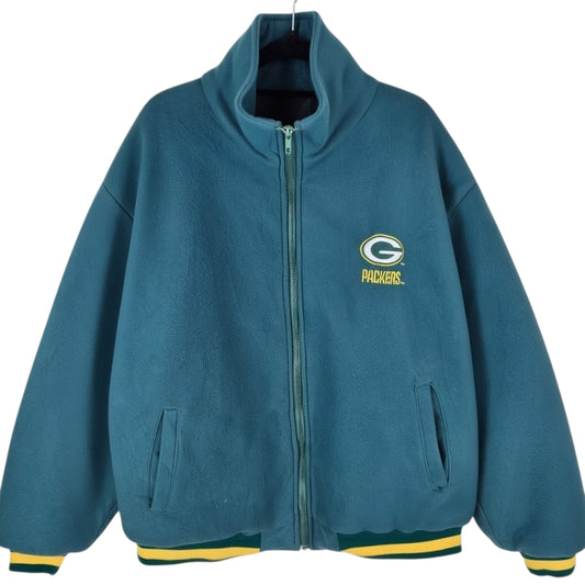 Vintage Pro Elite Green Bay Packers 90's Green Quilted Fleece Jacket Size XL