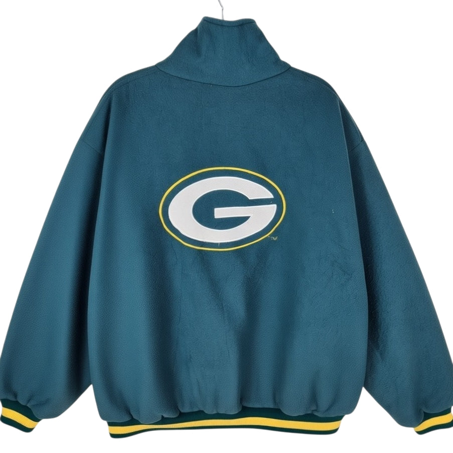 Vintage Pro Elite Green Bay Packers 90's Green Quilted Fleece Jacket Size XL