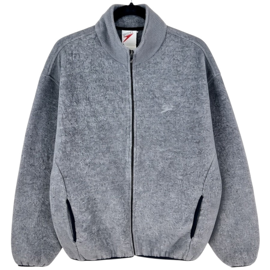 Vintage Speedo 80's Grey Fleece Zip Jumper Size L