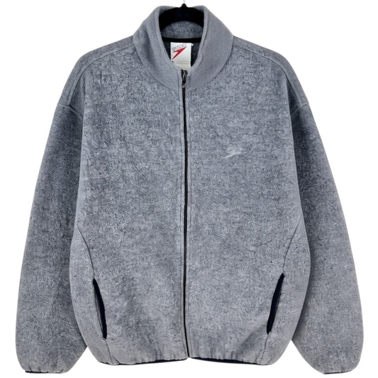 Vintage Speedo 80's Grey Fleece Zip Jumper Size L