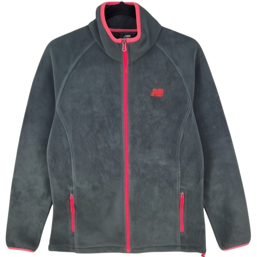 New Balance Womens Dark Grey Fleece Zip Jumper Size L