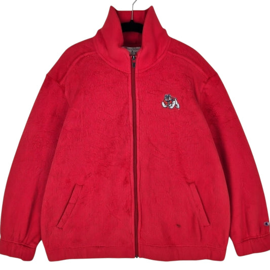 Champion Fresno State Bulldogs Red Fleece Zip Jumper Size S