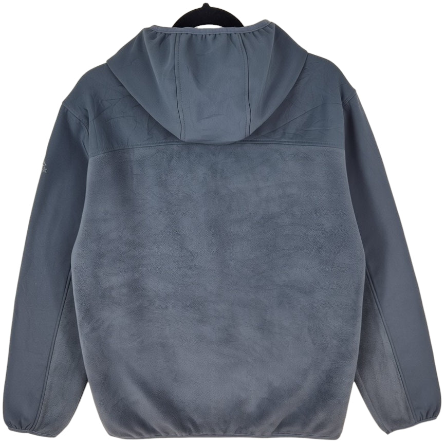 Reebok Grey Hooded Fleece Zip Jumepr Size M