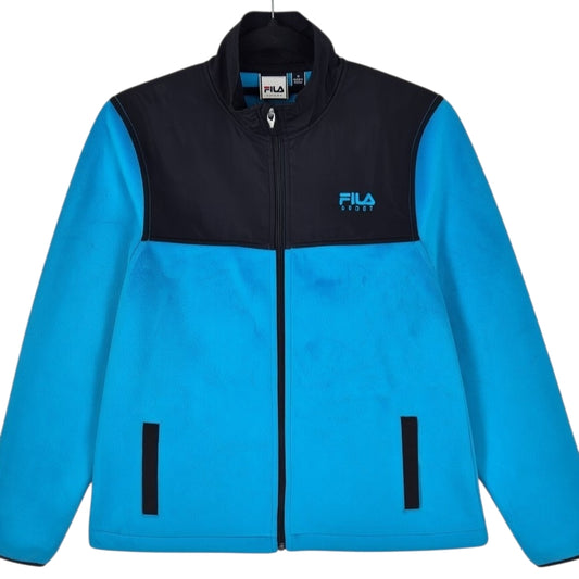 FILA Sport Womens Sky Blue Mink Fleece Zip Jumper Size S