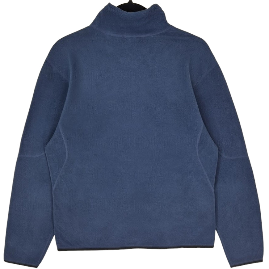 Vintage Nike 2000's Dark Blue Quarter Zip Therma Fit Fleece Jumper Size L