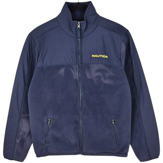 Nautica Dark Blue Fleece Zip Jumper Size S