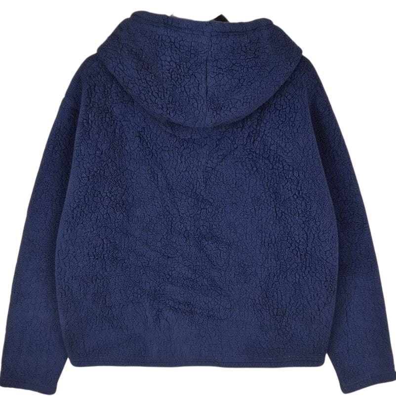 FILA Dark Blue Embroidered Fleece Hoodie Size XL