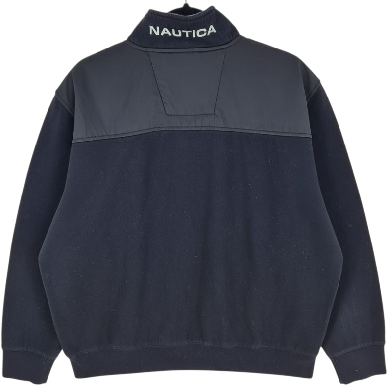 Nautica Black Quarter Zip Sweater Size XL