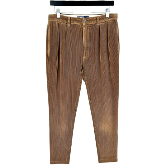 Vintage Polo Ralph Lauren 90's Brown Slim Corduroy Pants W32