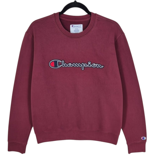 Champion Burgundy Embroidered Crewneck Sweater Size M