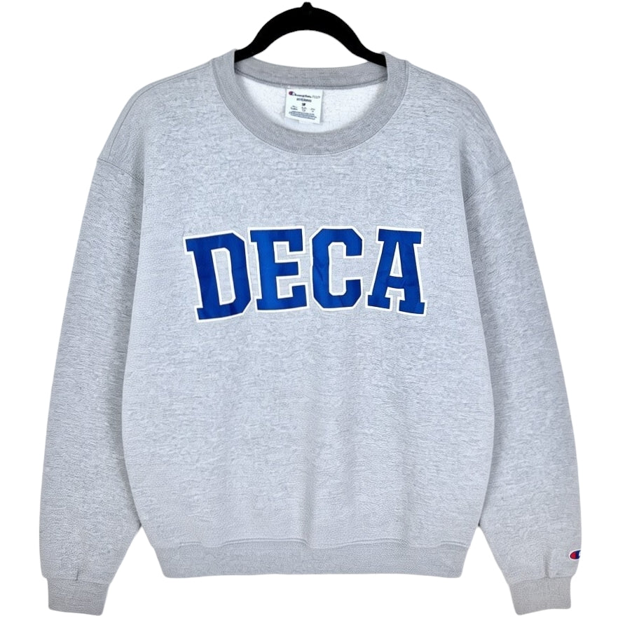 Champion Grey DECA College Crewneck Sweater Size M