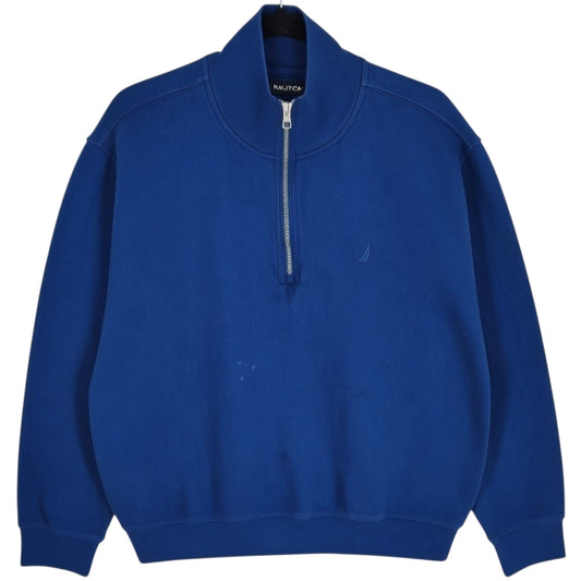 Nautica Blue Quarter Zip Sweater Size L