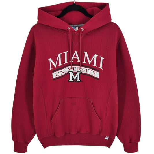 Vintage Russell Athletic Miami University Red Hoodie Size M