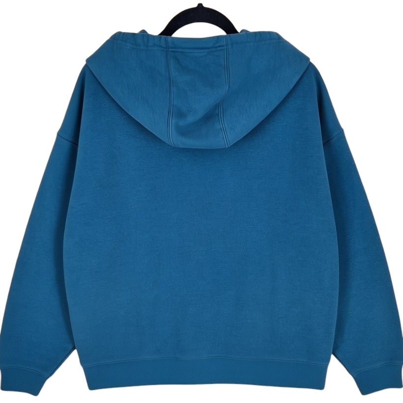 FILA Aqua Blue Basic Embroidered Hoodie Size 2XL