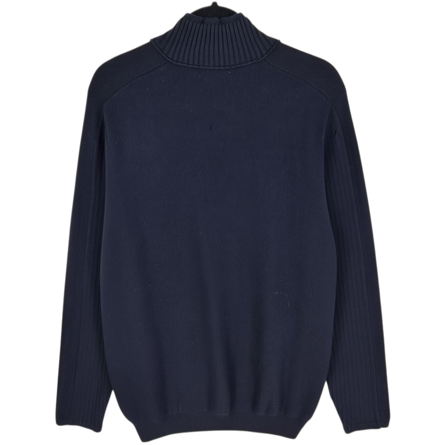 Calvin Klein Black Full Zip Knit Sweater Size L