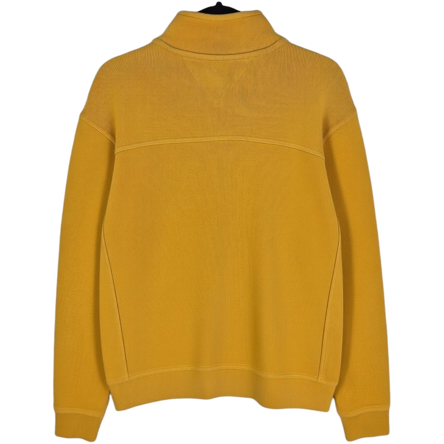 Tommy Hilfiger Yellow Quarter Button Knit Sweater Size M