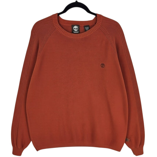 Timberland Clay Orange Crewneck Knit Sweater Size XL