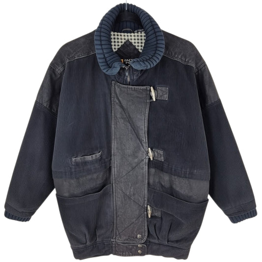 Vintage Andy Johns 90's Black Extra Heavy Corduroy Denim Jacket Size S