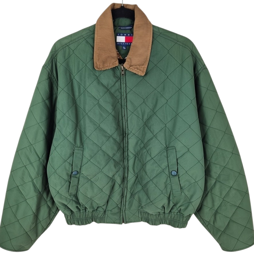 Vintage Tommy Hilfiger 90's Green Padded Jacket Size M