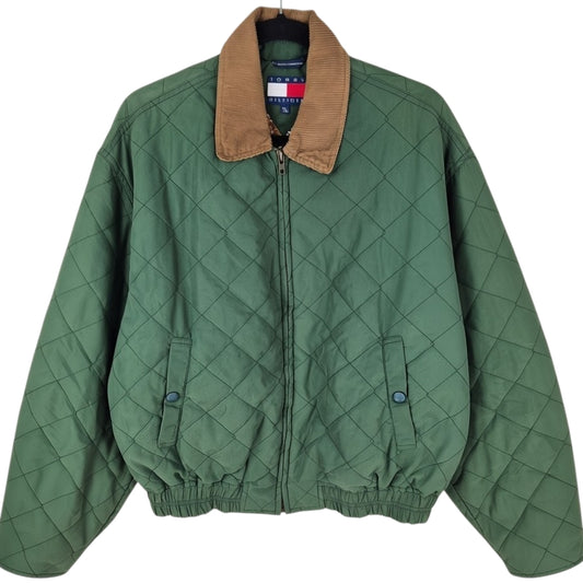 Vintage Tommy Hilfiger 90's Green Padded Jacket Size M