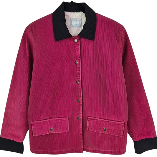 Vintage Blair 90's Burgundy Heavy Fleece Insualted Corduroy Jacket Size L