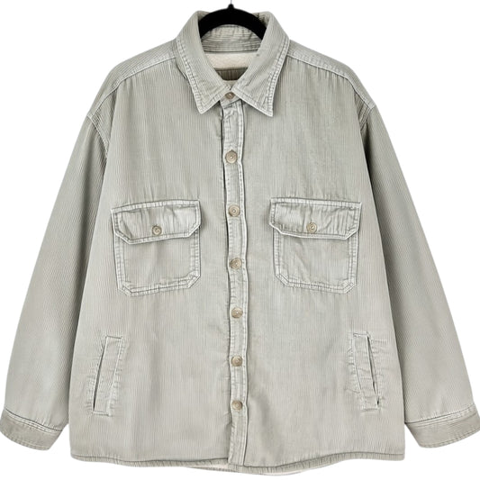 High Sierra Light Brown Heavy Fleece Insulated Corduroy Button Jacket Size XL