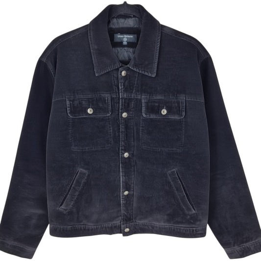 Urban Behaviour Black Heavy Quilted Corduroy Jacket Size M