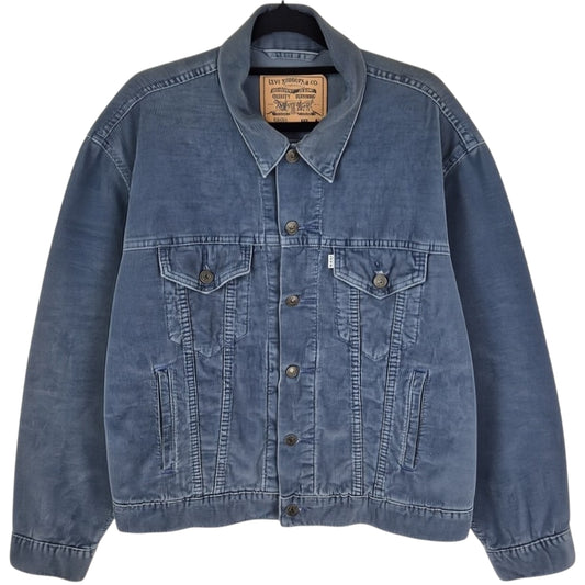 Vintage Levis 90's Grey Corduroy Button Denim Jacket Size M