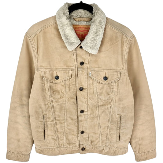 Levis Light Brown Heavy Fleece Insulated Corduroy Jacket Size S
