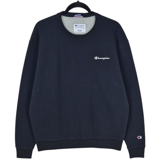 Champion Black Cotton Crewneck Sweater Size L
