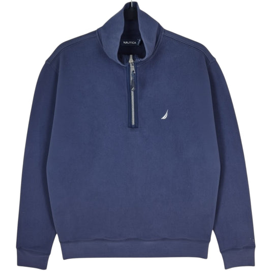 Nautica Dark Blue Quarter Zip Hoodie Size M