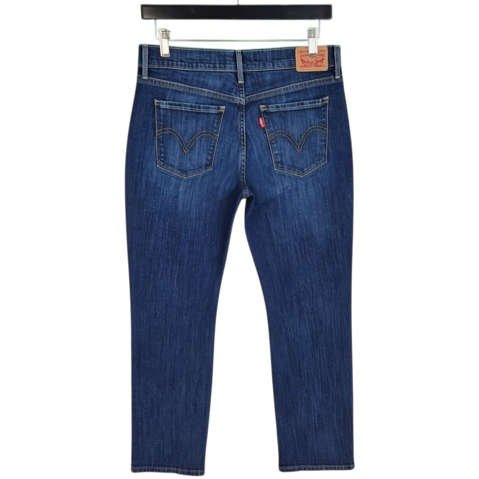 Levis 505 Jeans Womens Dark Blue Straight Leg Denim W30