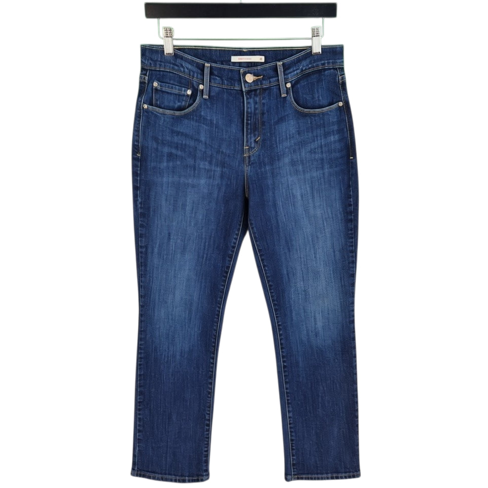 Levis 505 Jeans Womens Dark Blue Straight Leg Denim W30