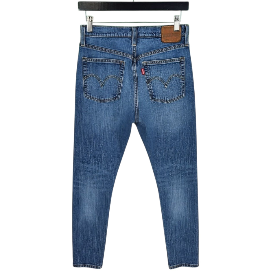 Levis Premium 501 Jeans Womens Blue Skinny Denim W27