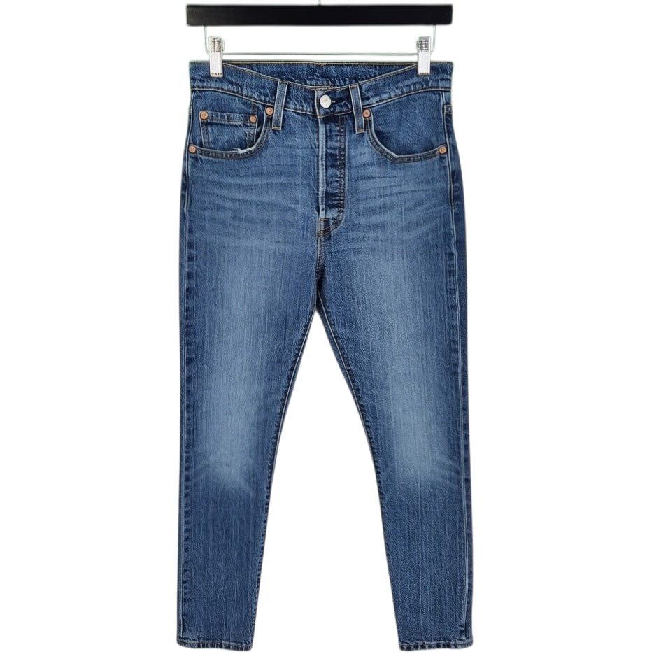 Levis Premium 501 Jeans Womens Blue Skinny Denim W27