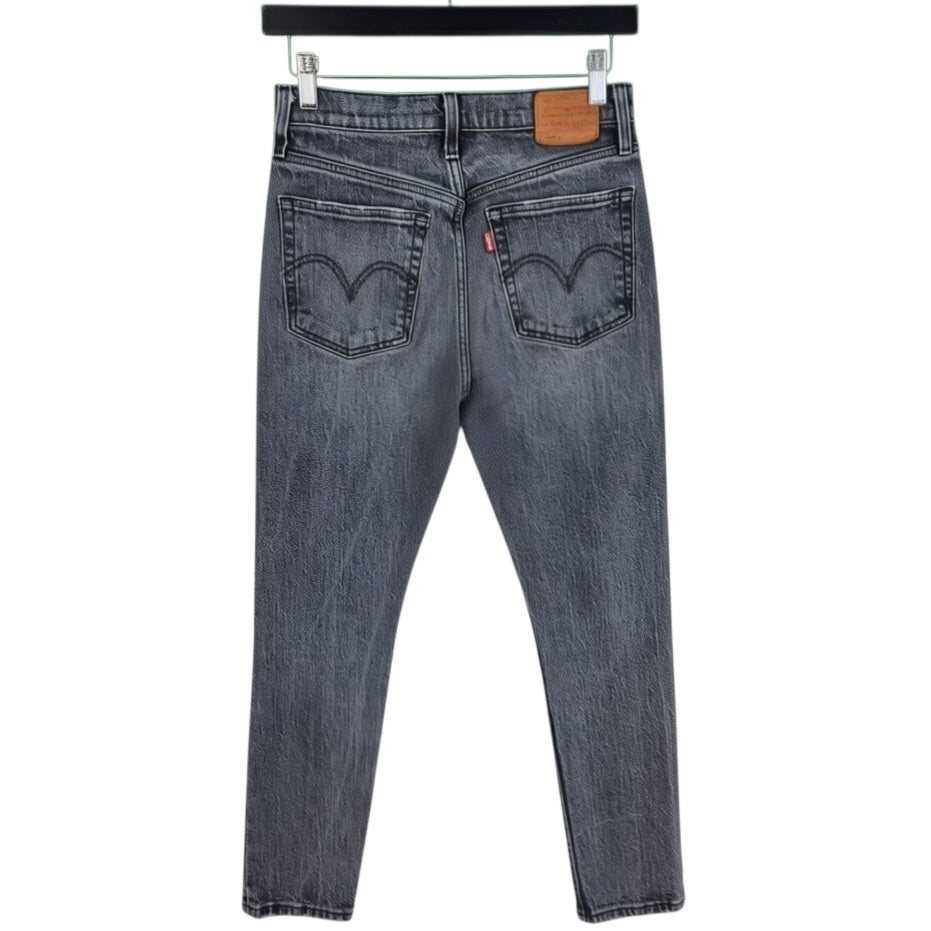 Levis Premium 501 Jeans Womens Grey Heavy Skinny Denim W26