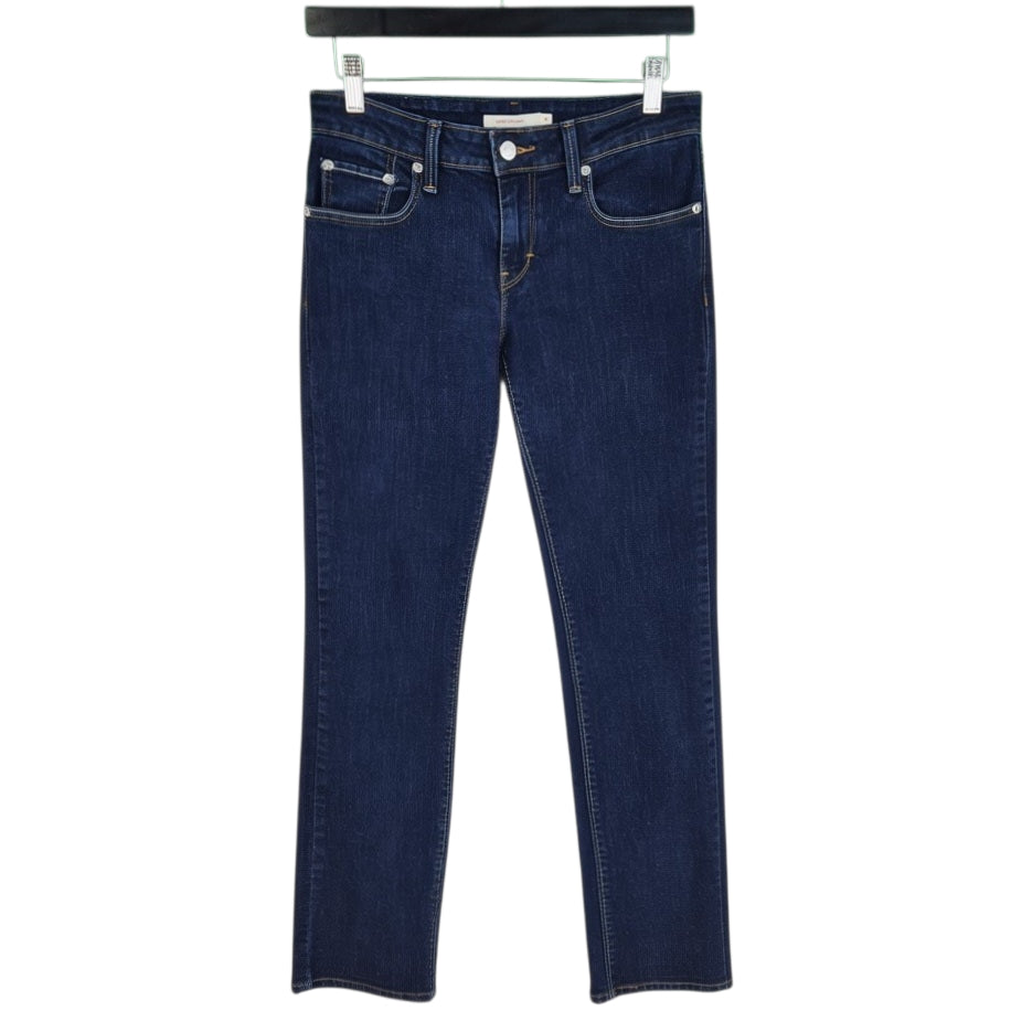 Levis 518 Jeans Womens Dark Blue Skinny Straight Denim W27