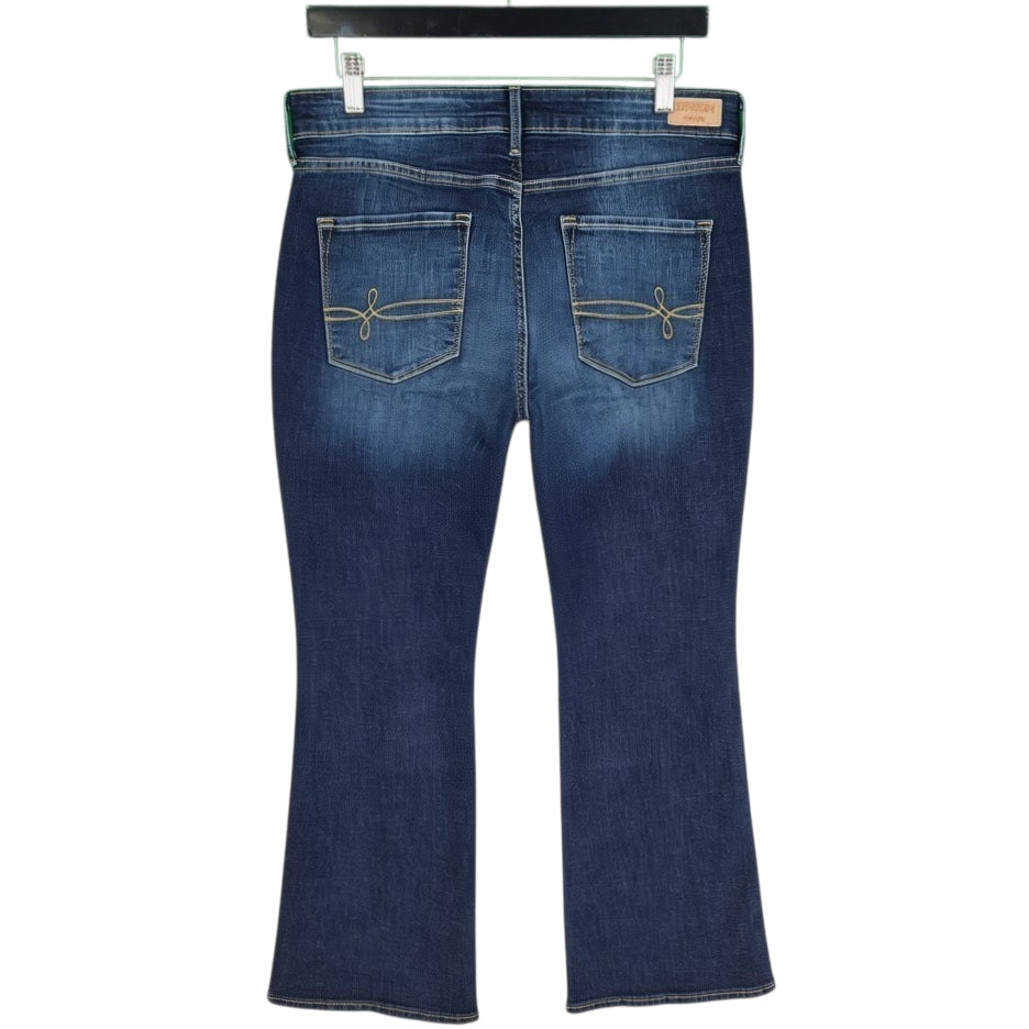 Levis Denizen Jeans Womens Dark Blue Stretch Bootcut Denim W31