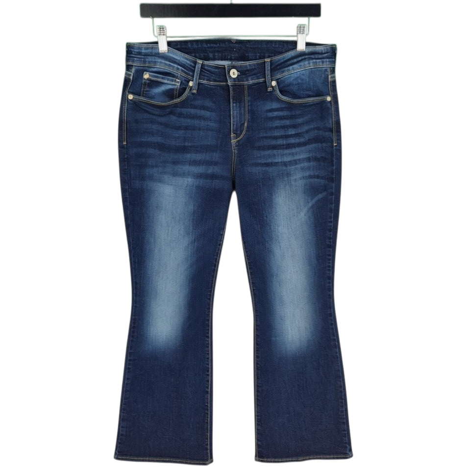 Levis Denizen Jeans Womens Dark Blue Stretch Bootcut Denim W31